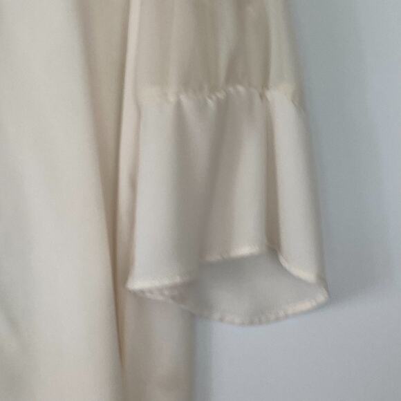 BCBGeneration Ivory Blouson 3/4 Sleeve Blouse Top - Picture 6 of 10